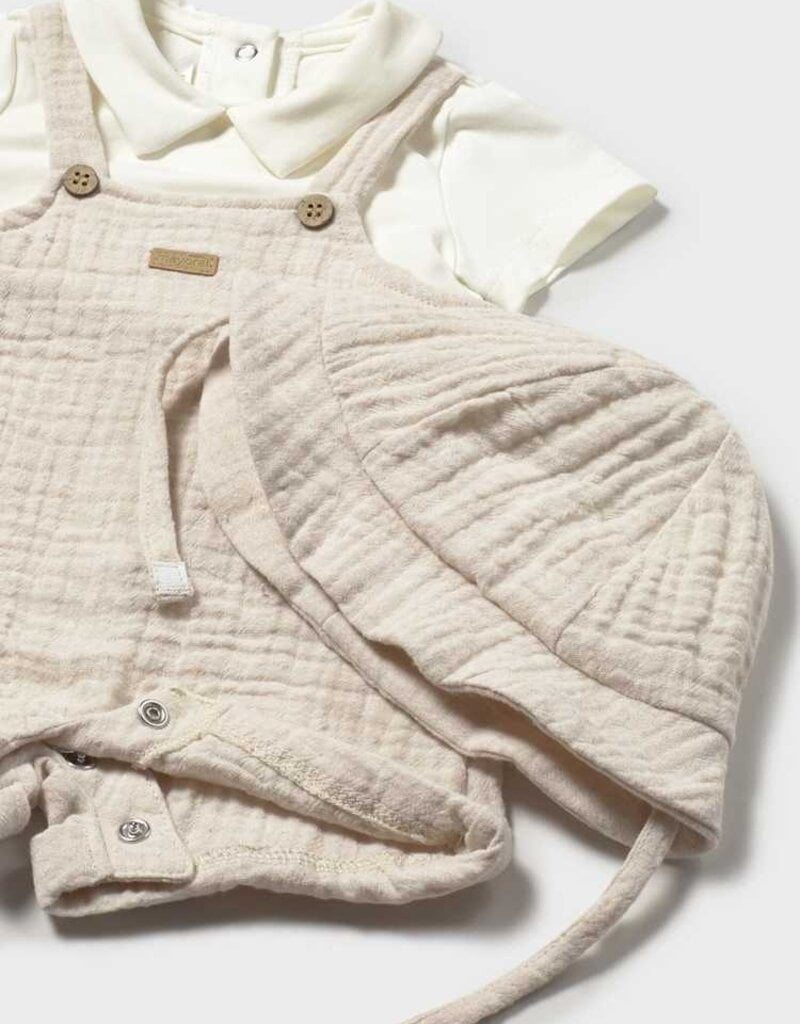 Mayoral Tan Shortall Set w/Hat