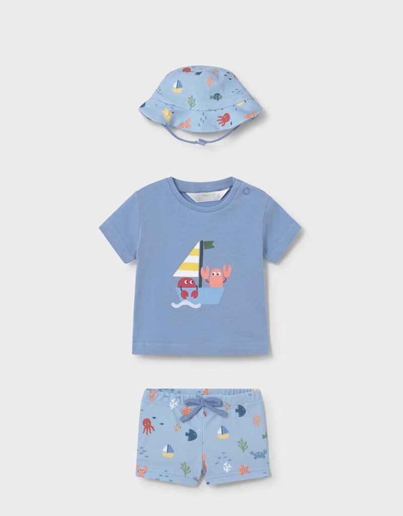 Mayoral Sailboat 3pc Bathing Suit Set