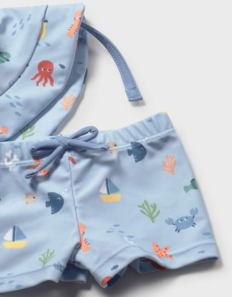 Mayoral Sailboat 3pc Bathing Suit Set