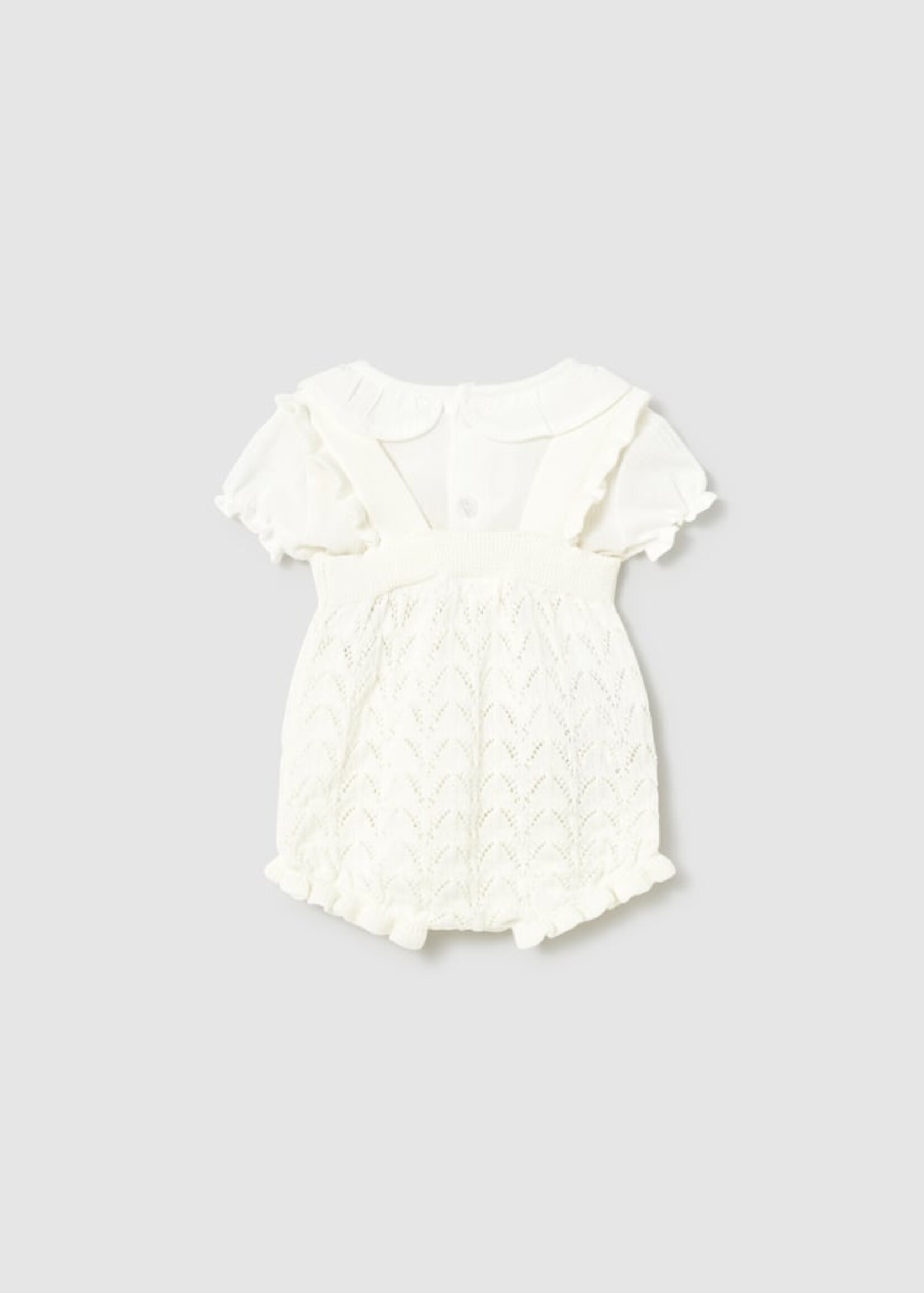 Mayoral Pale Yellow Bubble w/Collared Top