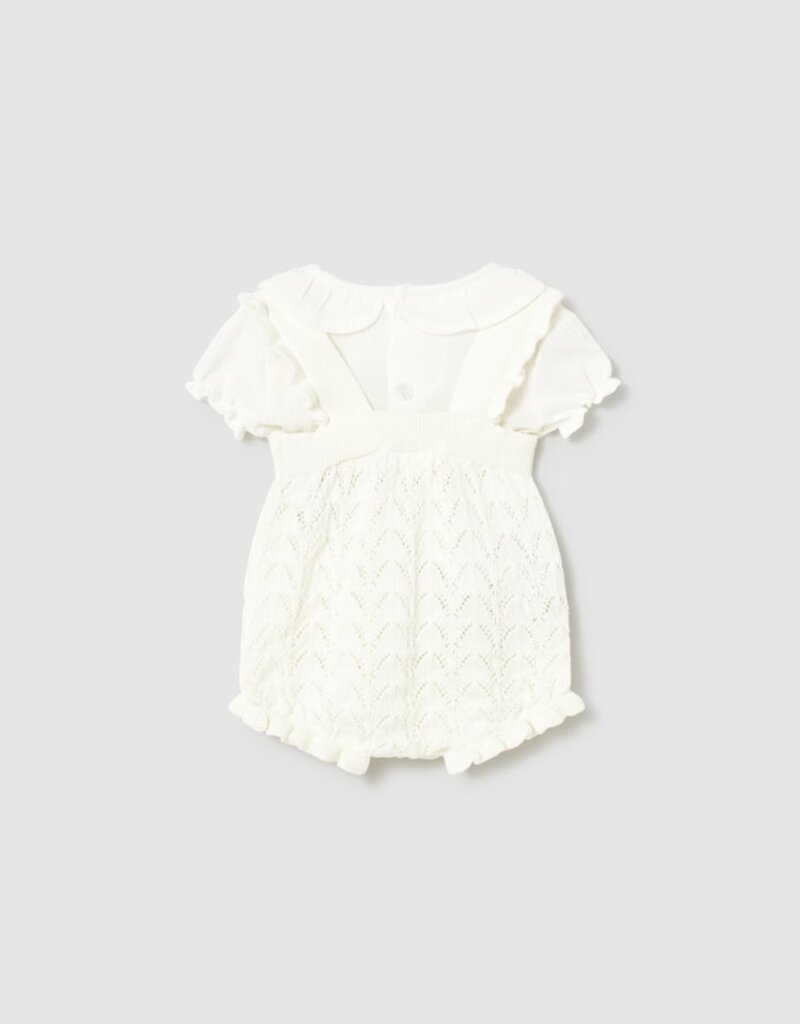 Mayoral Pale Yellow Bubble w/Collared Top