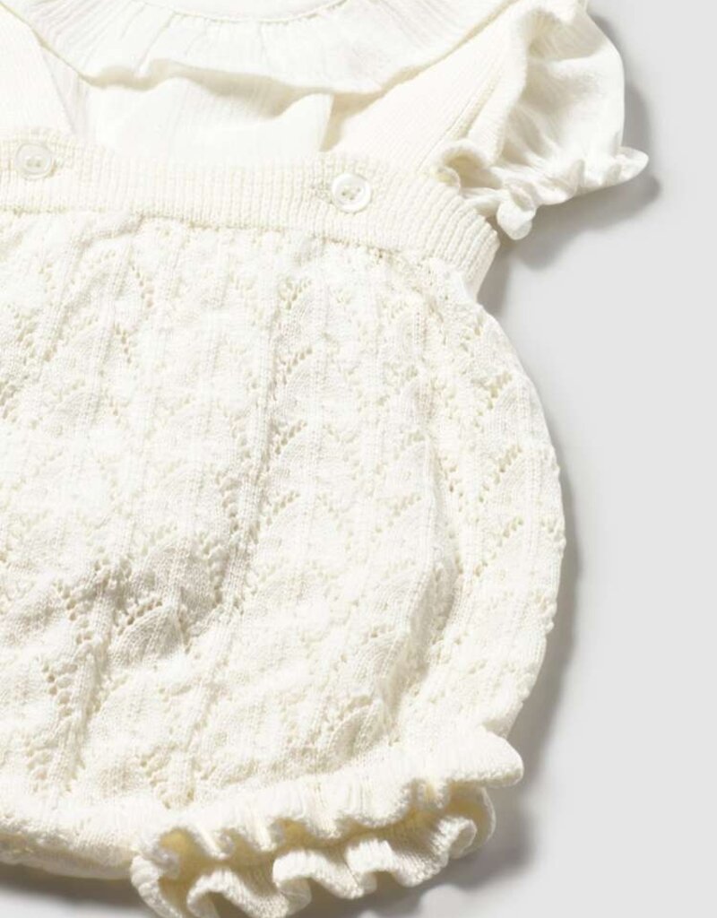 Mayoral Pale Yellow Bubble w/Collared Top