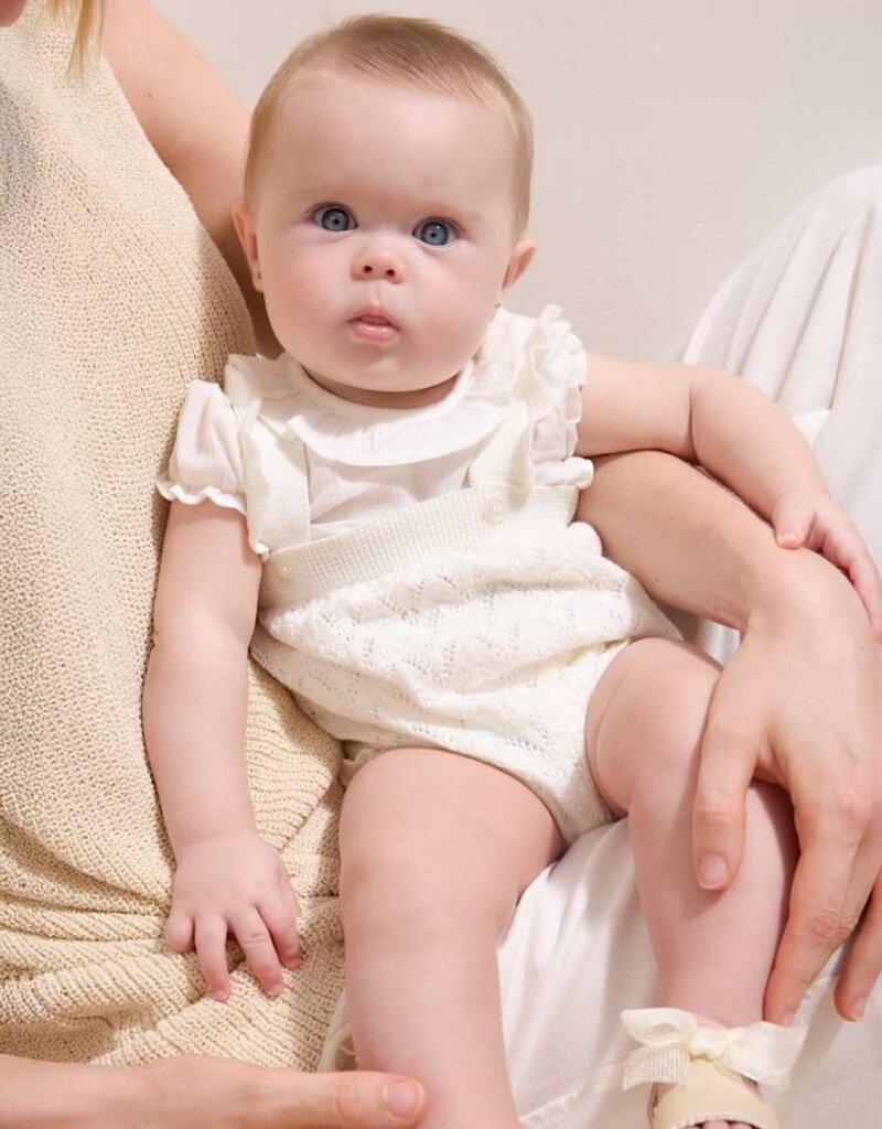 Mayoral Pale Yellow Bubble w/Collared Top