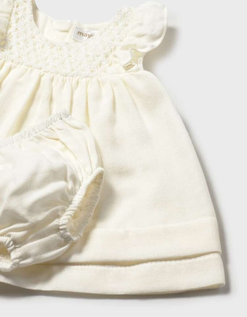 Mayoral Pale Yellow Dress w/Bloomers