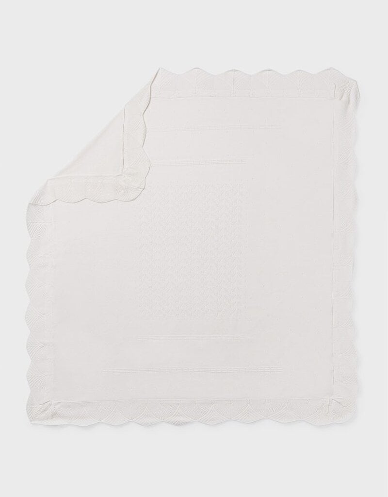 Mayoral Knit Ruffle Blanket