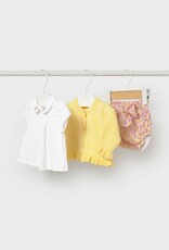 Mayoral Yellow Cardigan 3 pc Set