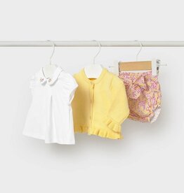 Mayoral SALE Yellow Cardigan 3 pc Set