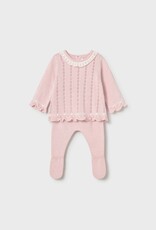 Mayoral Knit Set w/Footed Pants Pink