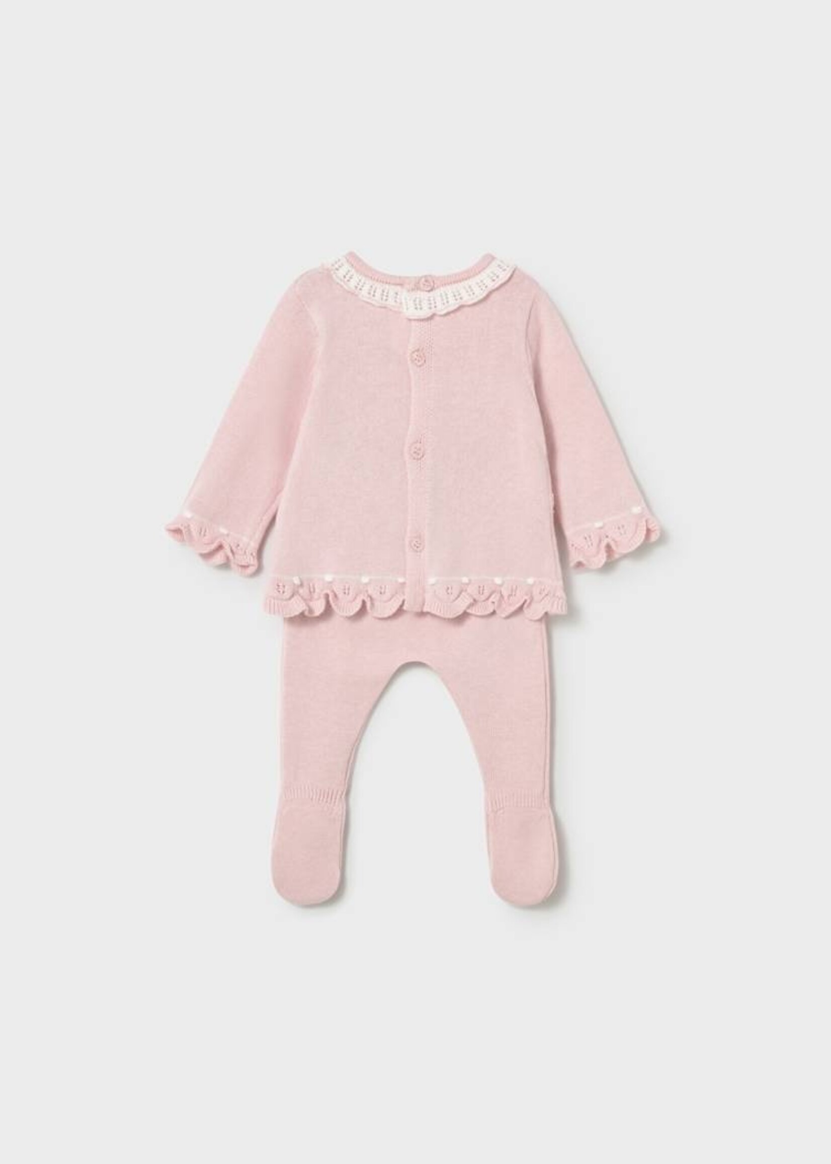 Mayoral Knit Set w/Footed Pants Pink