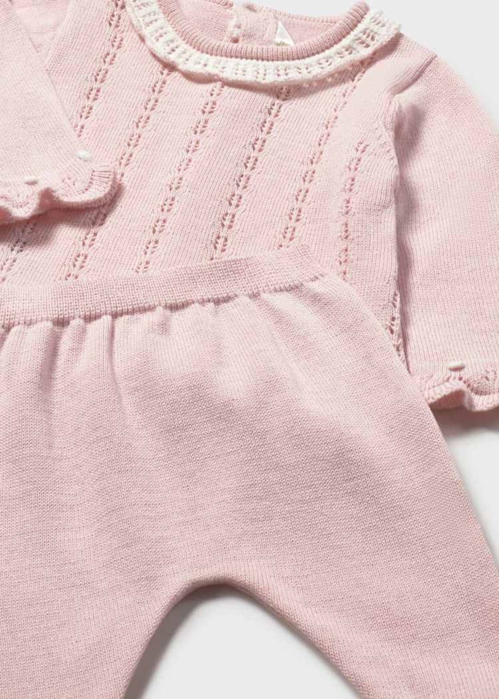 Mayoral Knit Set w/Footed Pants Pink