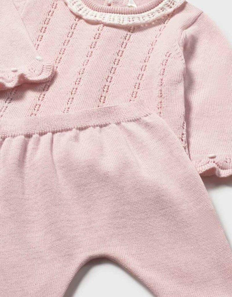 Mayoral Knit Set w/Footed Pants Pink