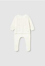 Mayoral Knit Set w/Footed Pants Pale Yellow