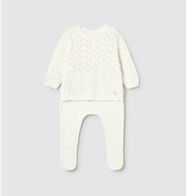 Mayoral Knit Set w/Footed Pants Pale Yellow