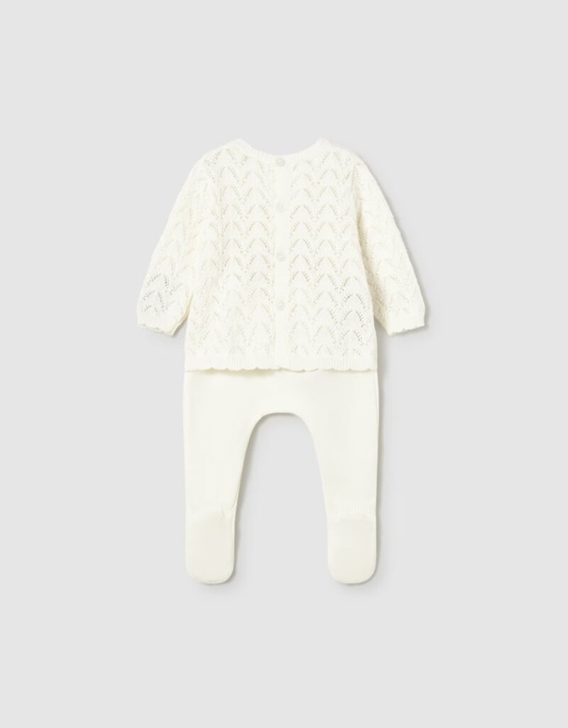 Mayoral Knit Set w/Footed Pants Pale Yellow