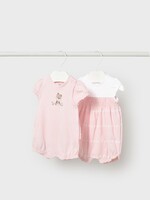 Mayoral SALE. Pink Romper w/Fox Applique