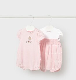 Mayoral Pink Romper w/Fox Applique
