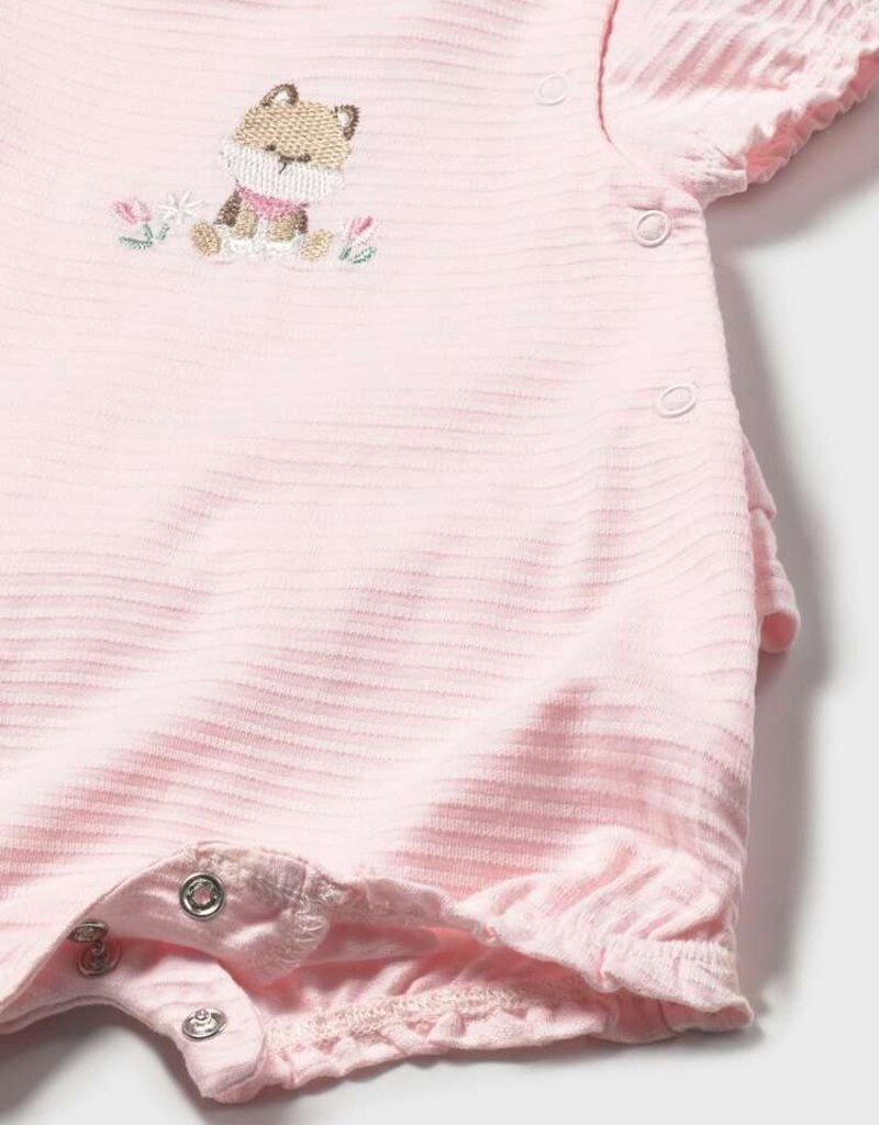 Mayoral Pink Romper w/Fox Applique