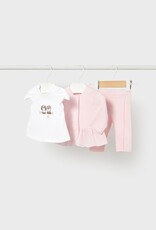 Mayoral Pink Cardigan 3 pc Set