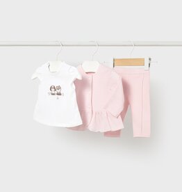 Mayoral Pink Cardigan 3 pc Set