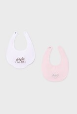 Mayoral Pink Embroidered Bib 2pc Set