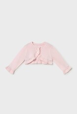 Mayoral Pink Knit Frill Cardigan
