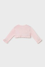 Mayoral Pink Knit Frill Cardigan