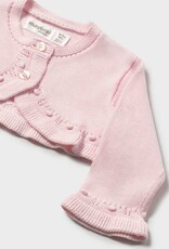 Mayoral Pink Knit Frill Cardigan