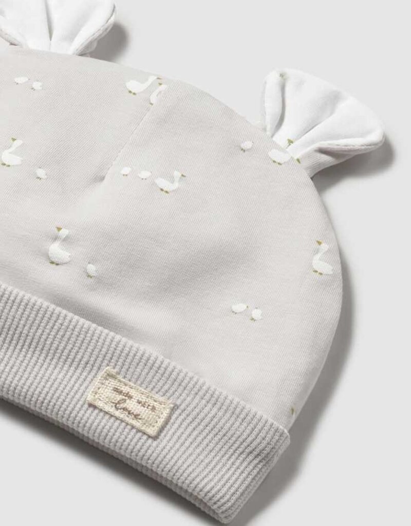 Mayoral Goose Print White 3pc Footie Set