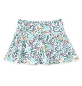 Swoon Kids Clothing Aqua Bloom Tennis Skirt