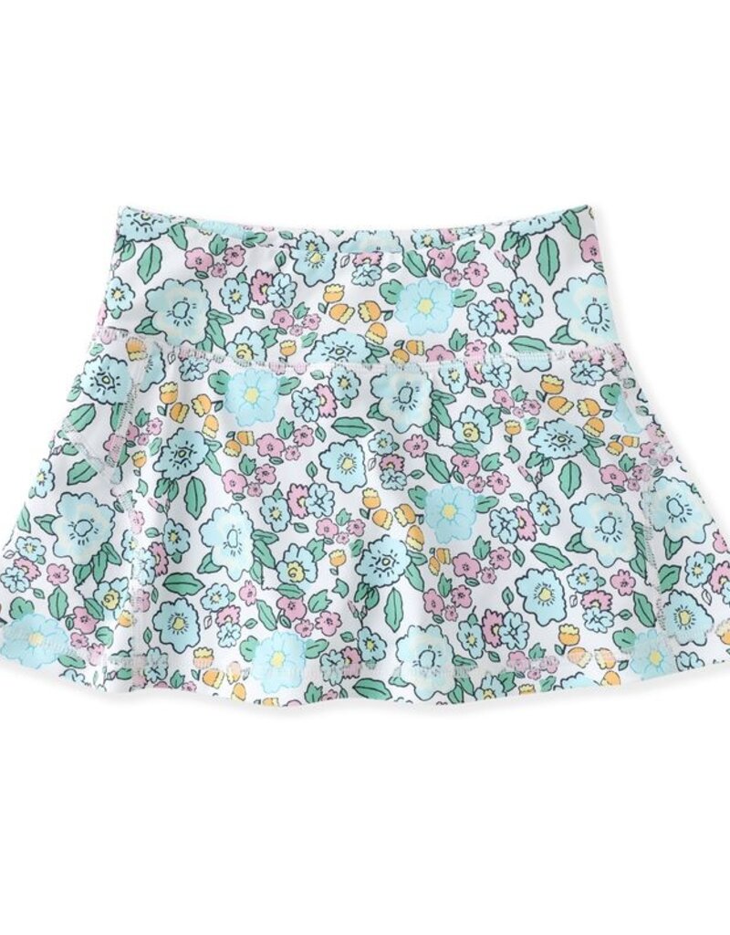 Swoon Kids Clothing Aqua Bloom Tennis Skirt