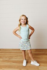 Swoon Kids Clothing Aqua Bloom Tennis Skirt