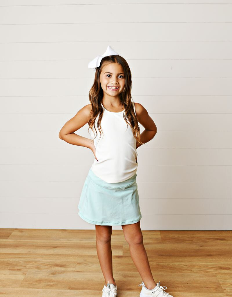Swoon Kids Clothing Aqua Tennis Skirt