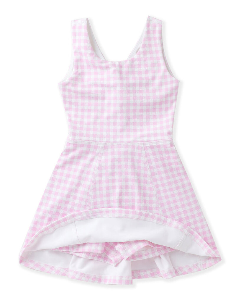Swoon Kids Clothing Pink Gingham Activewear Dress