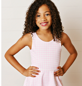 Swoon Kids Clothing Pink Gingham Activewear Dress