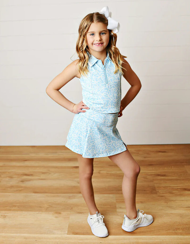 Swoon Kids Clothing Blue Sky Bow Proper Set