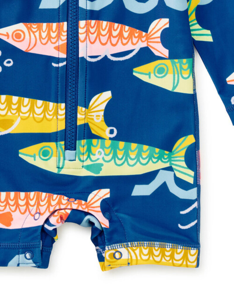 Tea Collection RASH GUARD BABY SWIMSUIT SARDINAS DEL MAR
