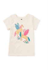 Tea Collection WINGED HORSES GRAPHIC TEE FROTH