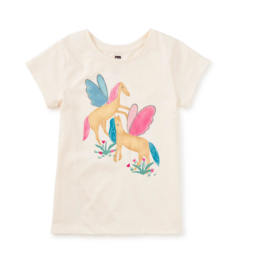 Tea Collection WINGED HORSES GRAPHIC TEE FROTH