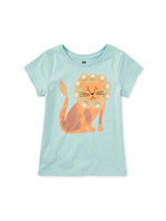 Tea Collection SALE. DANDY-LION GRAPHIC TEE CANAL BLUE