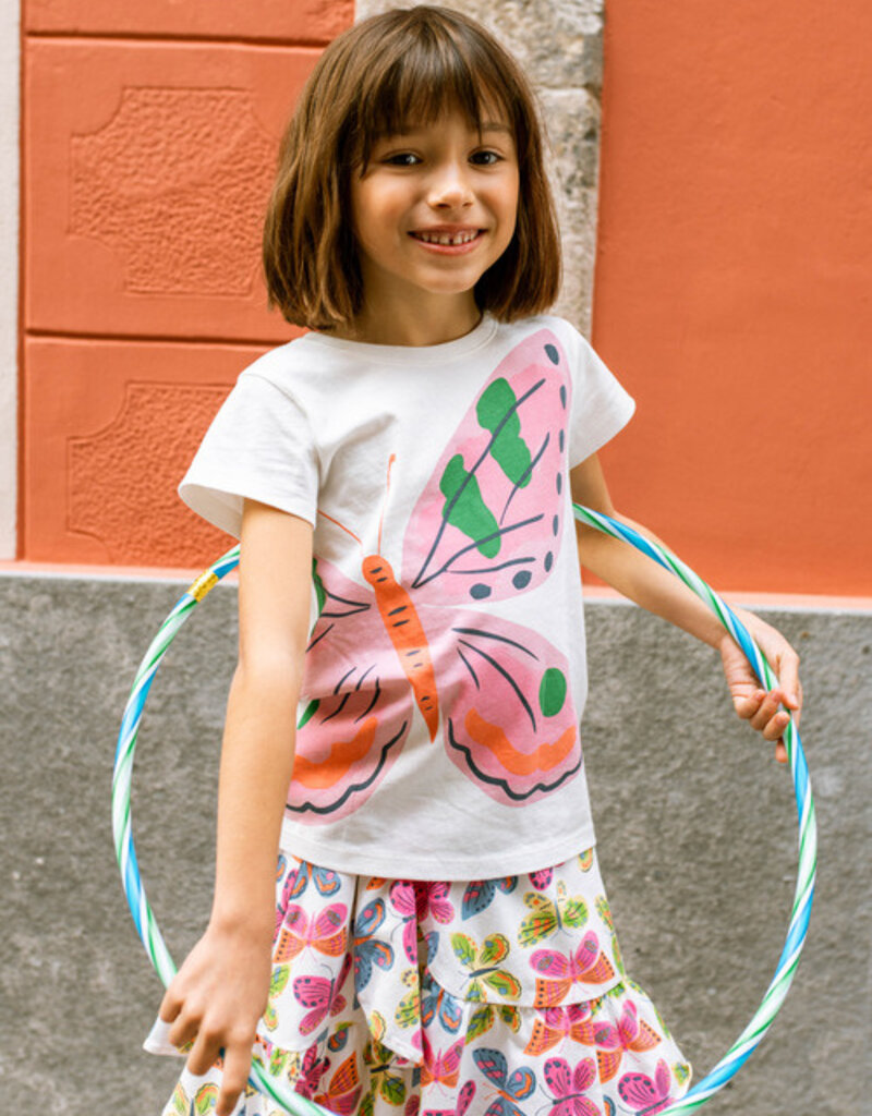 Tea Collection MARIPOSA DEL ALBA GRAPHIC TEE CHALK