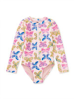 Tea Collection SALE. L/S ONE-PIECE SWIMSUIT FLUTTER FIESTA