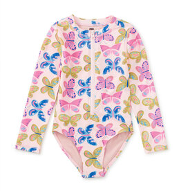Tea Collection L/S ONE-PIECE SWIMSUIT FLUTTER FIESTA