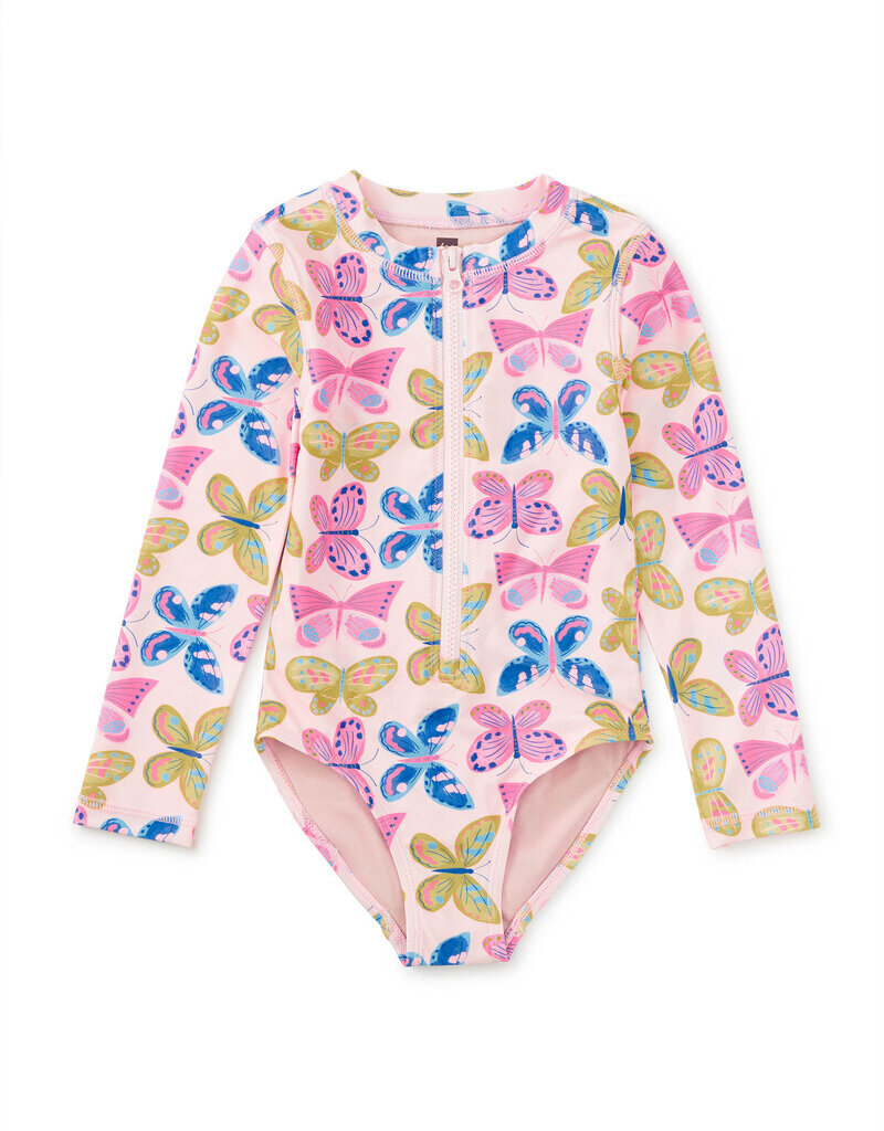 Tea Collection L/S ONE-PIECE SWIMSUIT FLUTTER FIESTA