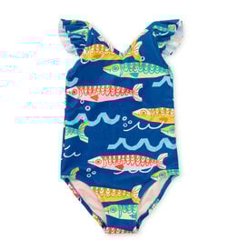 Tea Collection RUFFLE ONE-PIECE SWIMSUIT SARDINAS DEL MAR