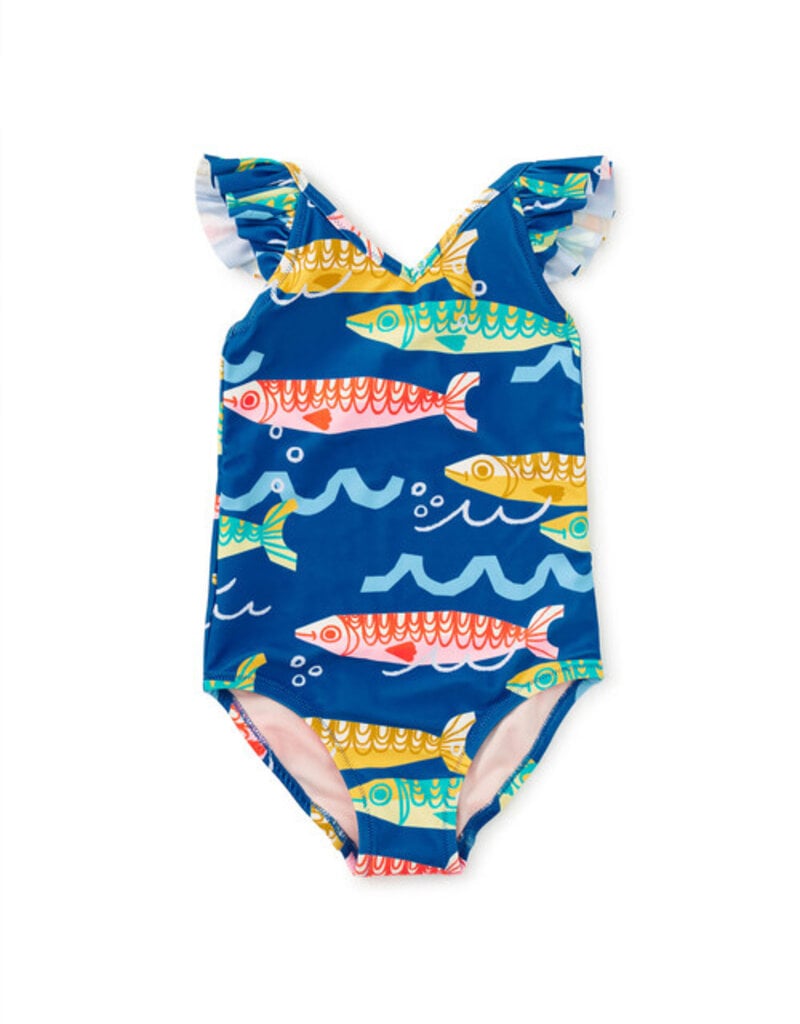 Tea Collection RUFFLE ONE-PIECE SWIMSUIT SARDINAS DEL MAR