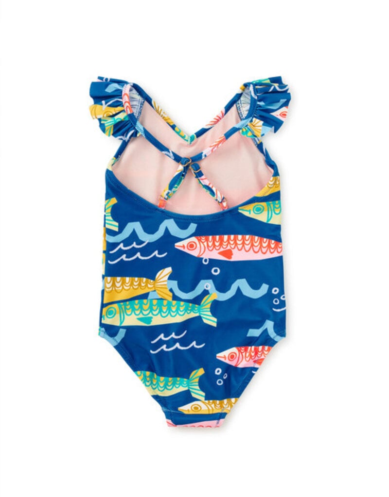 Tea Collection RUFFLE ONE-PIECE SWIMSUIT SARDINAS DEL MAR