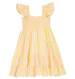 Bisby Twirl Dress Buttercup Seersucker