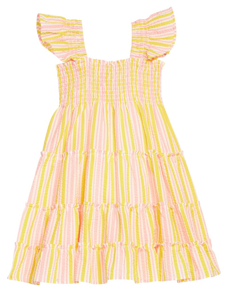 Bisby Twirl Dress Buttercup Seersucker