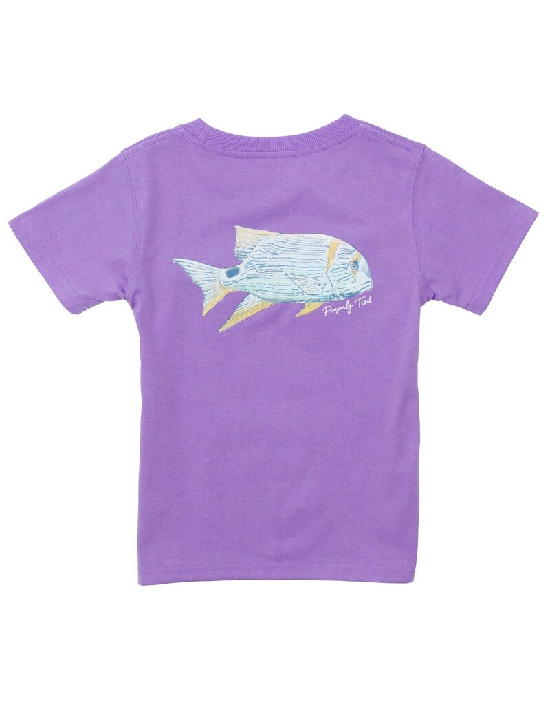 Properly Tied Girls Tropical Fish S/S Light Purple