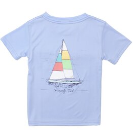Properly Tied Girls Performance Tee S/S Set Sail Lt Blue